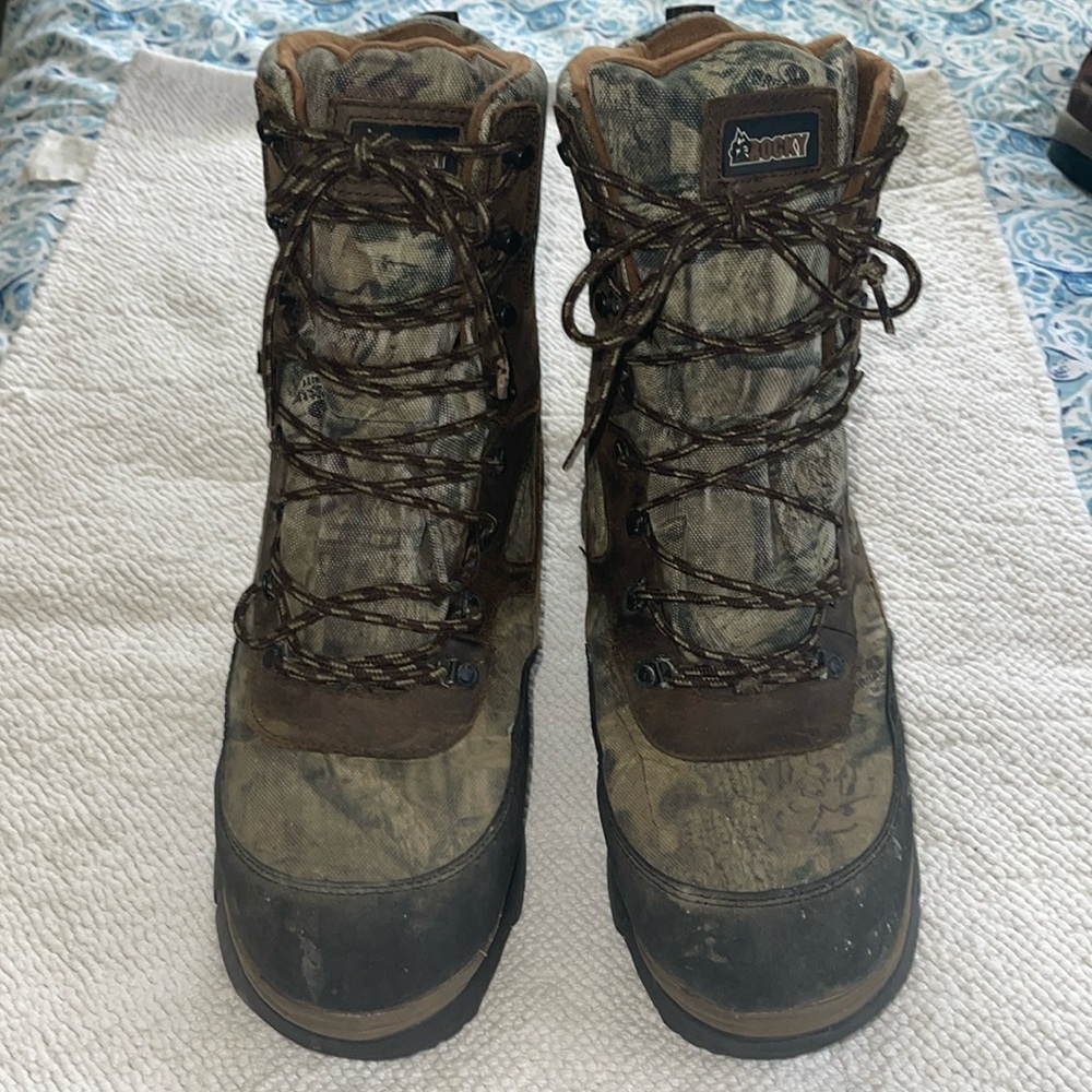 Rocky Thinsulate 1000 grams Waterproof Boots Camo High Top Ankle Size 12
